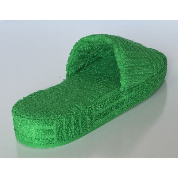 Bottega Veneta Intrecciato Geometric Sponge Slipper Green 13 US 660245 NIB $600 main image 9